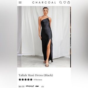 Charcoal Taliah Maxi Dress (Black)
